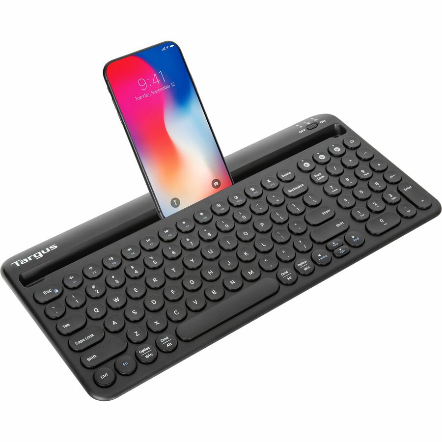 Targus Multi-Device Bluetooth Antimicrobial Keyboard With Tablet/Phone Crad