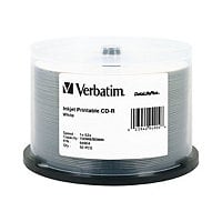 Verbatim DataLifePlus CD-R White Inkjet Printable 50pk Spindle