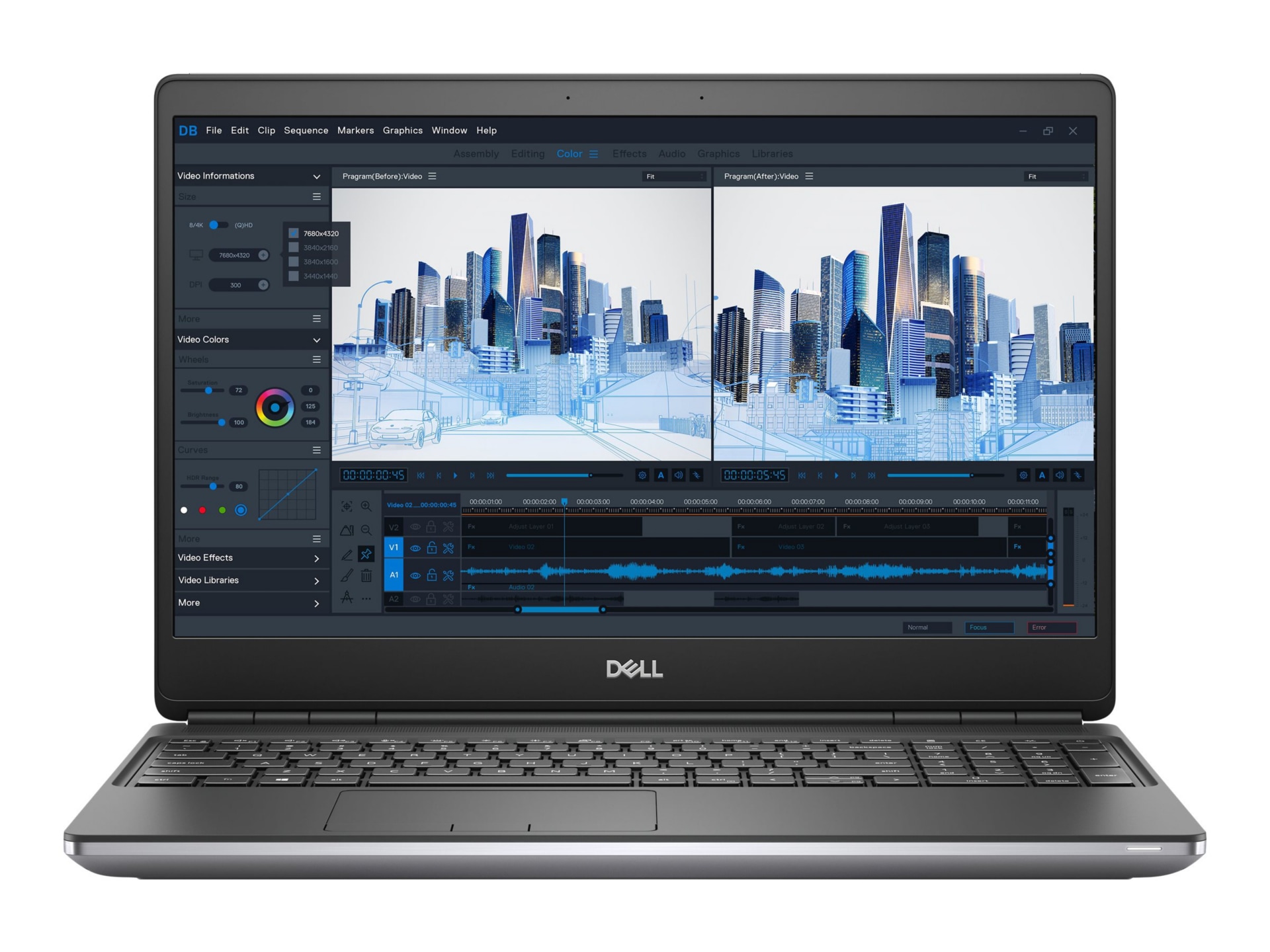 Dell Precision 7560 laptop with NVIDIA RTX A2000 GPU