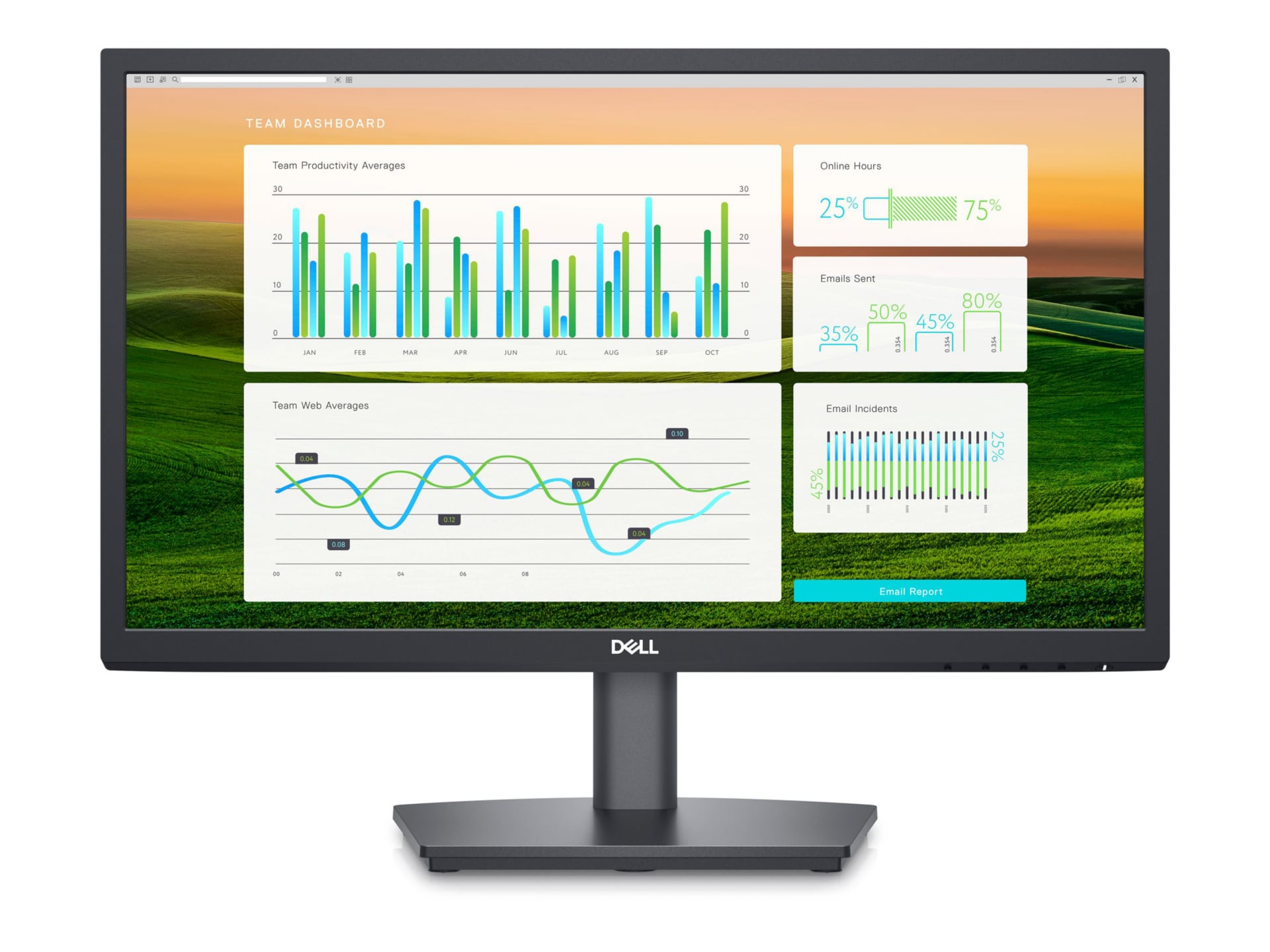 DELL, Monitor De 21.5 LED E2222H, Puerto Display - 884116398806 -  Macrosistemas