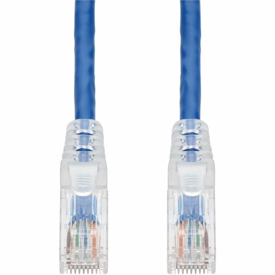 50-Pack of 7ft Blue CAT 5E PVC Ethernet Cables Snagless Easy Clear Boot TAA