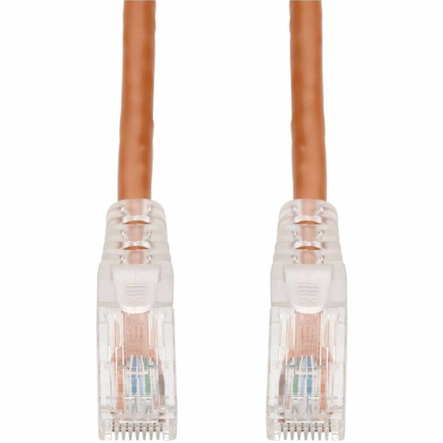 50-Pack of 7ft Orange CAT 5E PVC Ethernet Cables Snagless Easy Clear Boot T