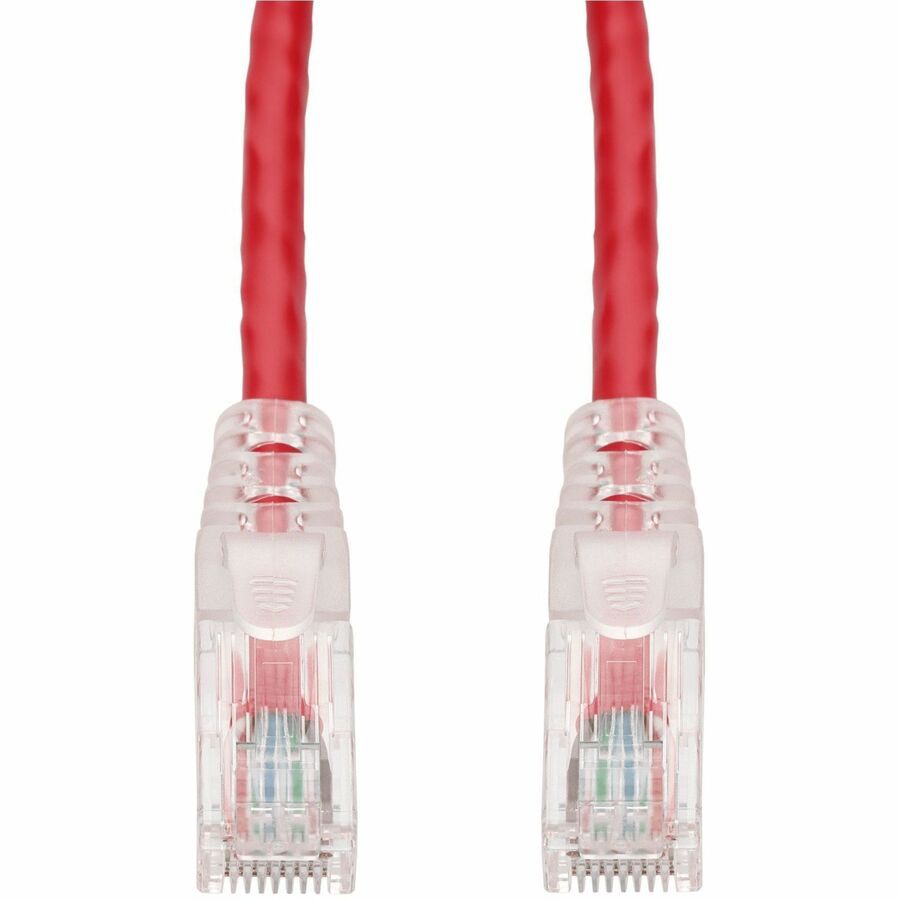 100-Pack of 14ft Red CAT 5E PVC Ethernet Cables Snagless Easy Clear Boot TA