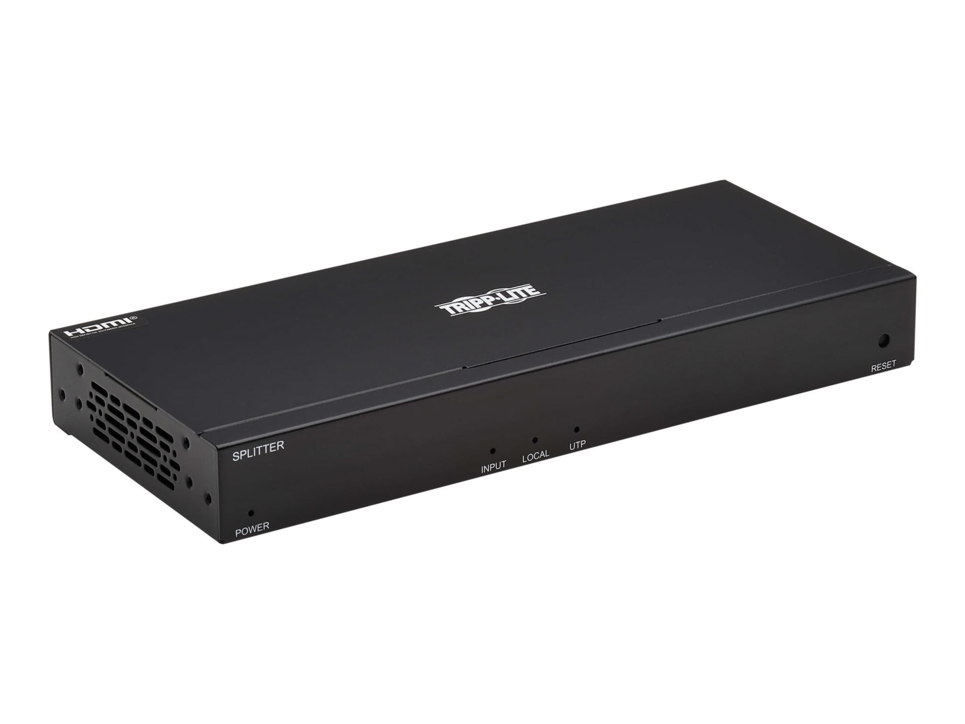 Tripp Lite HDMI over Cat6 Splitter - 4-Port 4K 60 Hz, HDR, 4:4:4, PoC, HDCP 2.2, 230 ft. (70.1 m), TAA - video/audio