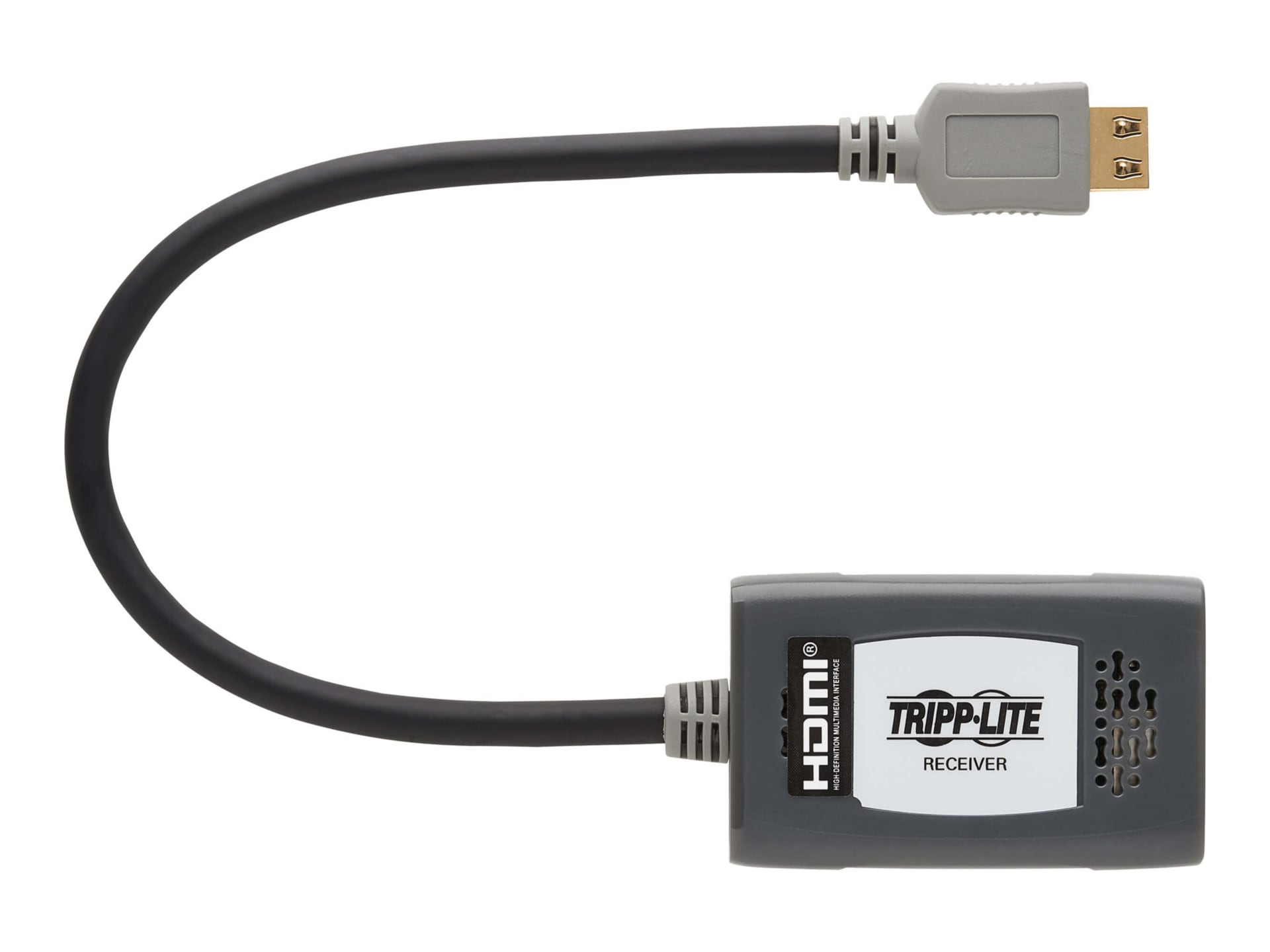 Tripp Lite HDMI over Cat6 Receiver 1-Port, Pigtail - 4K 60 Hz, HDR, 4:4:4, PoC, HDCP 2.2, 230 ft. (70.1 m), TAA -