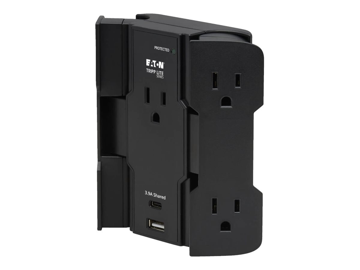 Thumbnail 3 of 12 for Eaton Tripp Lite Series Safe-IT 5-Outlet Surge Protector, USB-A/USB-C Ports, 5-15P Direct Plug-In, 1050 Joules,