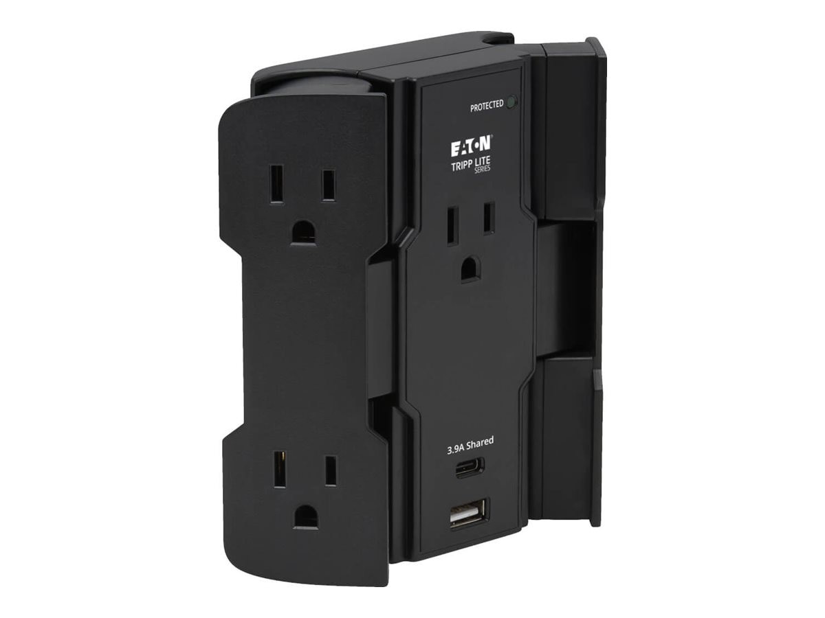 Thumbnail 6 of 12 for Eaton Tripp Lite Series Safe-IT 5-Outlet Surge Protector, USB-A/USB-C Ports, 5-15P Direct Plug-In, 1050 Joules,