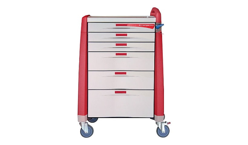 Capsa Healthcare Avalo Series Emergency Standard - cart - for medication - red