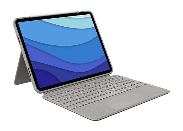 golf vigtig ballet Logitech Combo Touch for iPad Pro 11-inch (1st, 2nd, 3rd and 4th gen) -  keyboard and folio case - with trackpad - sand - 920-010165 - Keyboards -  CDW.com