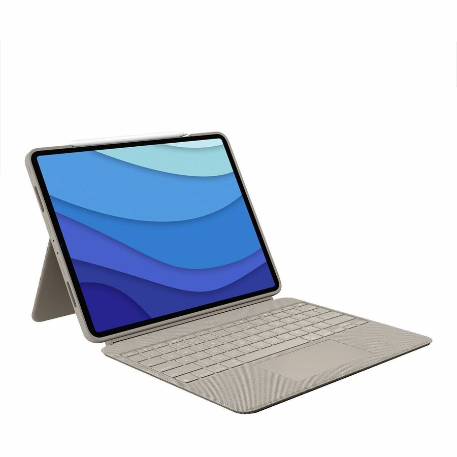 Logitech Combo Touch for iPad Pro 12.9-inch (5th and 6th gen) - keyboard  and folio case - with trackpad - sand