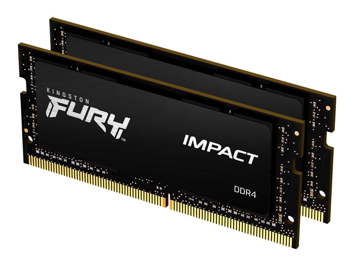 Kingston FURY Impact - DDR4 - kit - 64 GB: 2 x 32 GB - SO-DIMM 260-pin - 2666 MHz / PC4-21300 - unbuffered