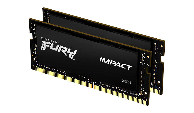 Kingston FURY Impact - DDR4 - kit - 64 GB: 2 x 32 GB - SO-DIMM 260-pin - 2666 MHz / PC4-21300 - unbuffered