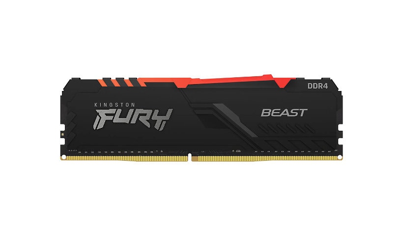 Kingston FURY Beast RGB - DDR4 - module - 8 GB - DIMM 288-pin - 3200 MHz / PC4-25600 - unbuffered