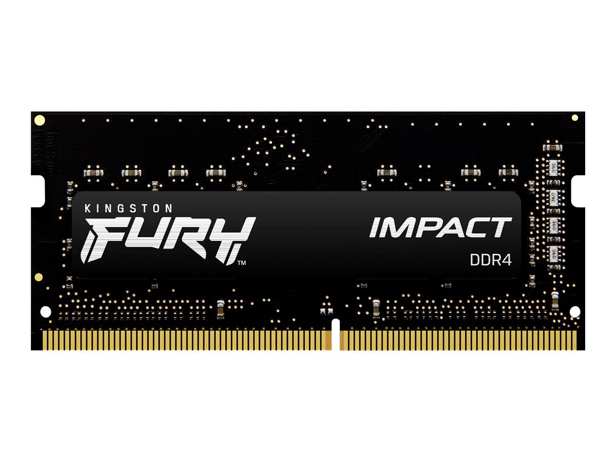 Kingston FURY Impact - DDR4 - kit - 16 GB: 2 x 8 GB - SO-DIMM 260-pin - 1600 MHz / PC4-25600 - unbuffered