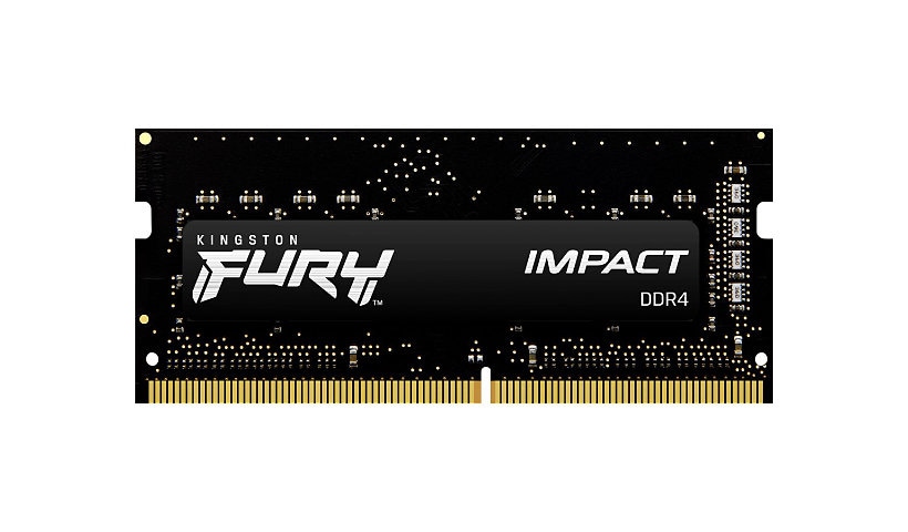 Kingston FURY Impact - DDR4 - kit - 16 GB: 2 x 8 GB - SO-DIMM 260-pin - 3200 MHz / PC4-25600 - unbuffered