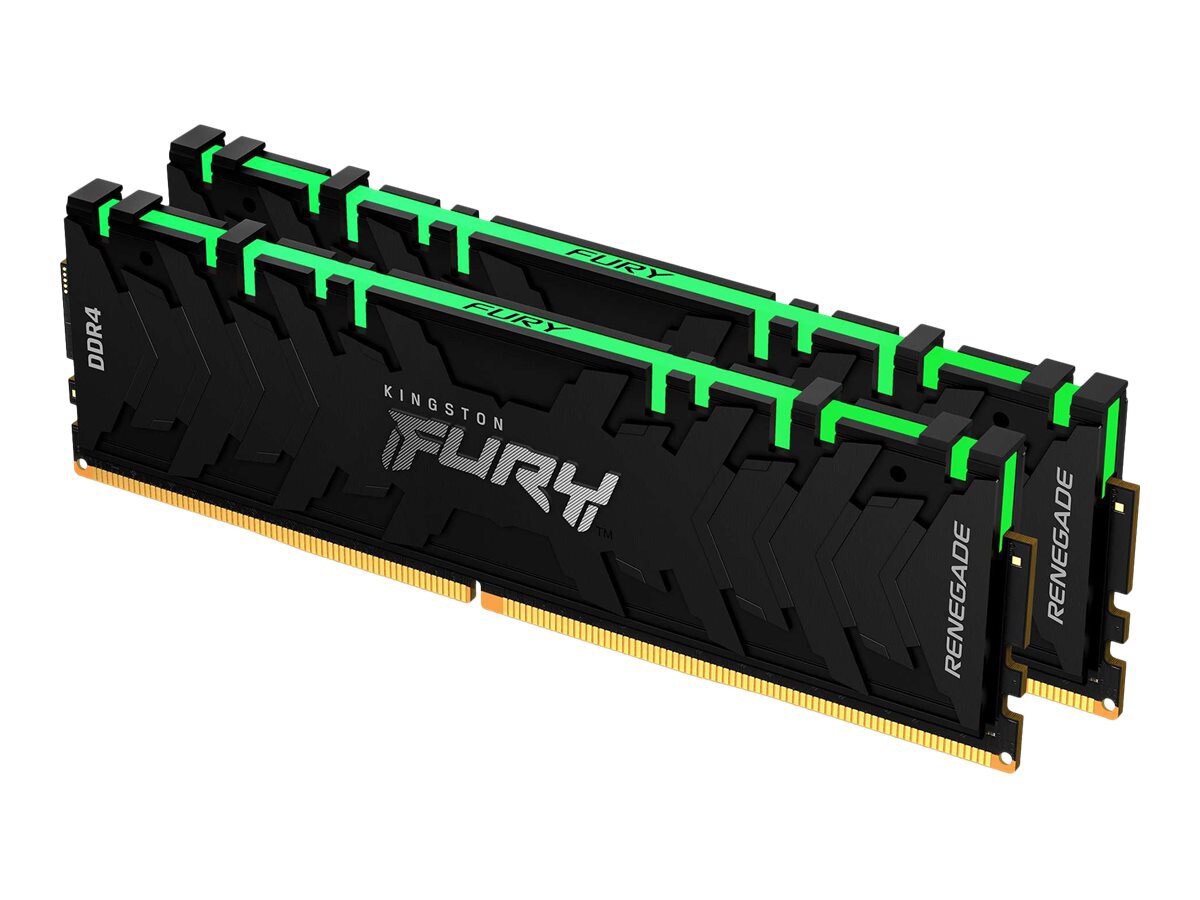 Kingston FURY Renegade RGB - DDR4 - kit - 64 GB: 2 x 32 GB - DIMM 288-pin - 3600 MHz / PC4-28800 - unbuffered