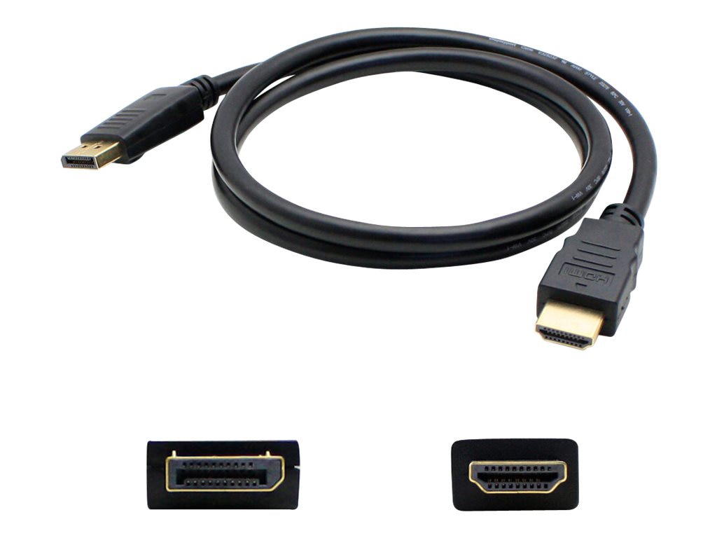 AddOn 6ft DisplayPort Male to HDMI Male Black Cable Which Requires DP++ For Resolution Up to 3840x2160 (4K UHD)