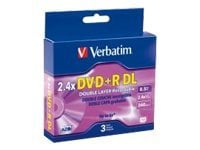 Verbatim DVD+R Double Layer x 3 - 8.5 GB - storage media