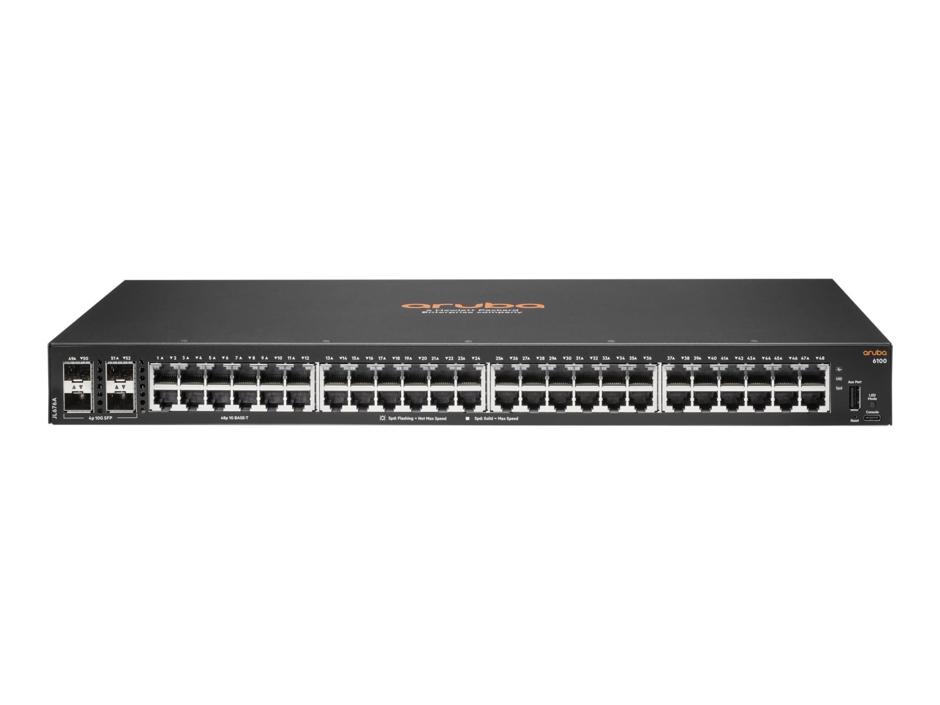 HPE Aruba 6100 48G 4SFP+ Switch - switch - 52 ports - managed - rack-mounta