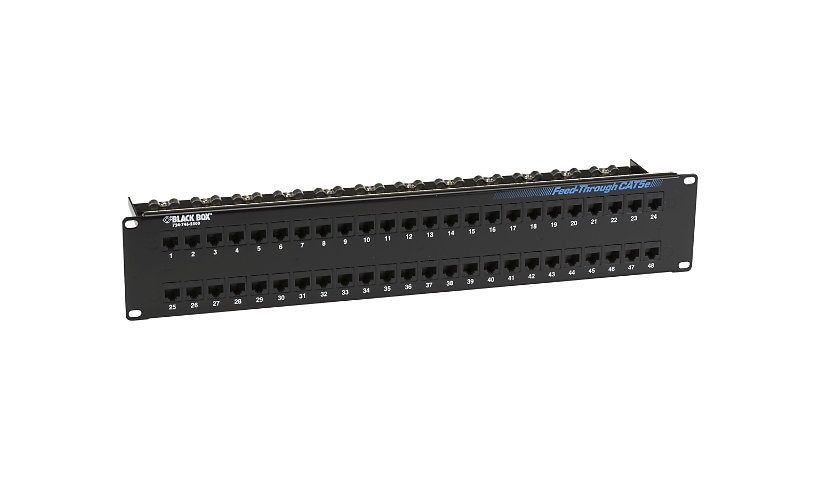 Black Box Feed-Through patch panel - 2U - 19"