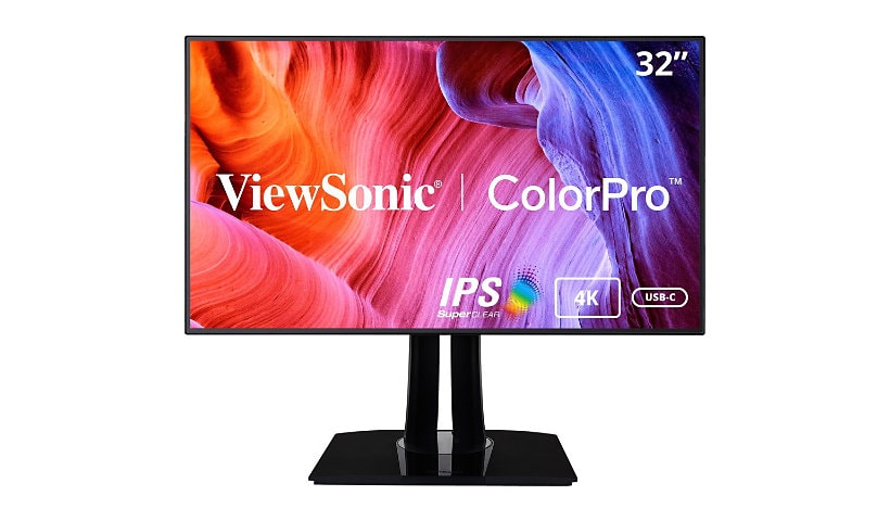 ViewSonic ColorPro VP3268a-4K - 4K UHD Monitor with Ergonomics, HDR10, USB-C, RJ45, HDMI, DisplayPort - 350 cd/m² - 32"