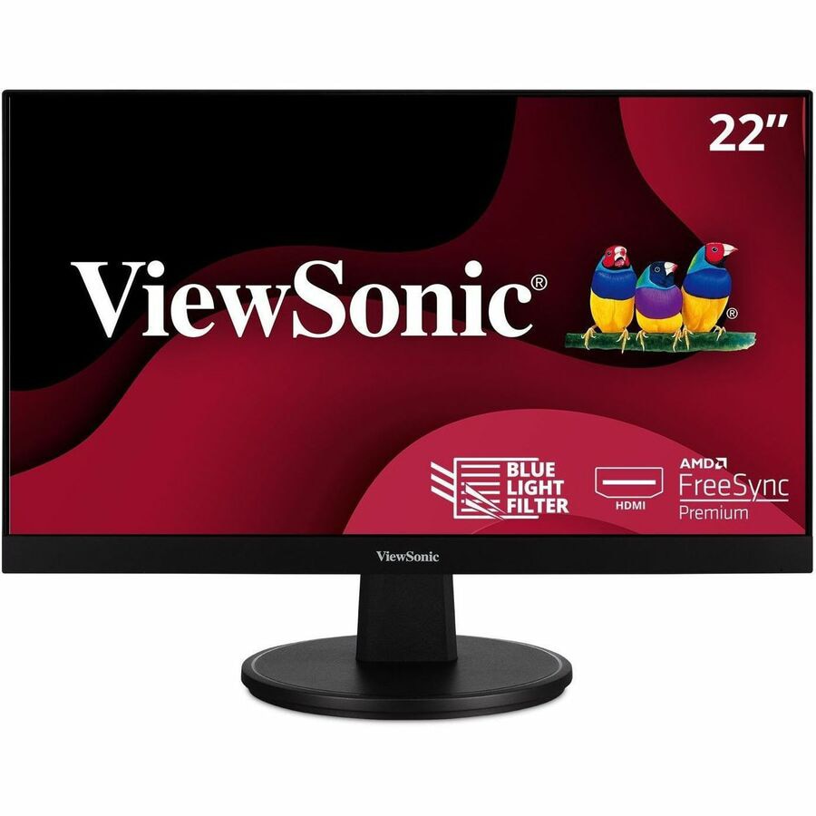 ViewSonic VA2247-MH - 1080p Monitor with Ultra-Thin Bezel, AMD FreeSync, 75 Hz, Eye Care, HDMI, VGA - 250 cd/m� - 22"