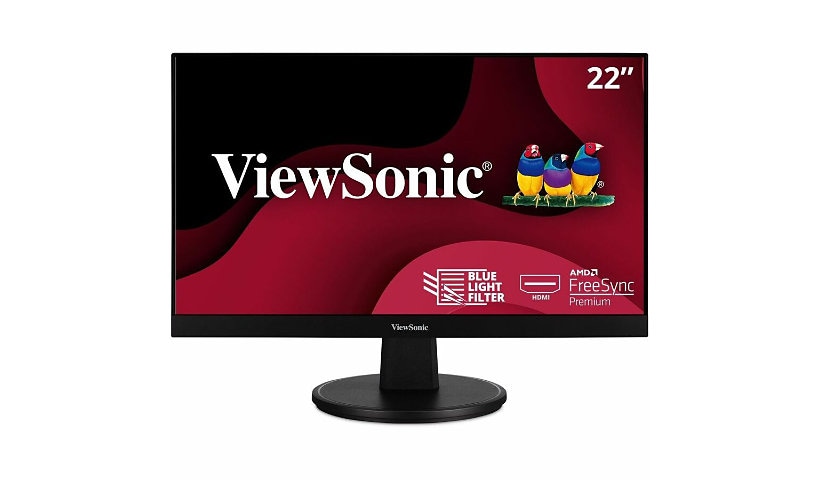 ViewSonic VA2247-MH - 1080p Monitor with Ultra-Thin Bezel, AMD FreeSync, 75 Hz, Eye Care, HDMI, VGA - 250 cd/m² - 22"