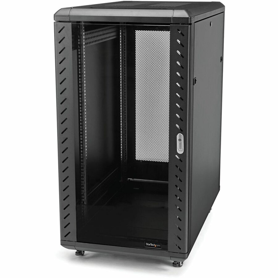 StarTech.com 4-Post 32U Server Rack Cabinet, 19" Data Rack Cabinet for Computer / IT Equipment, Half-Height Network Rack