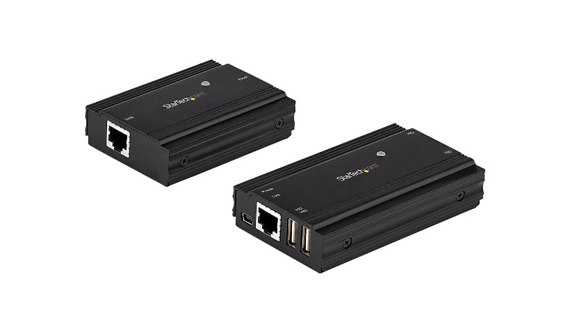 StarTech.com 4 Port USB 2.0 Extender Hub over CAT5e/CAT6 Ethernet Cable (RJ45), 330ft (100m), Metal Housing, USB