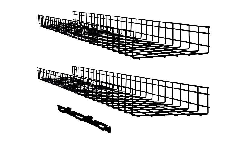 Tripp Lite SmartRack Wire Mesh Cable Tray - 300 x 100 x 1500 mm (12 in. x 4 in. x 5 ft.), 2-Pack - cable management tray