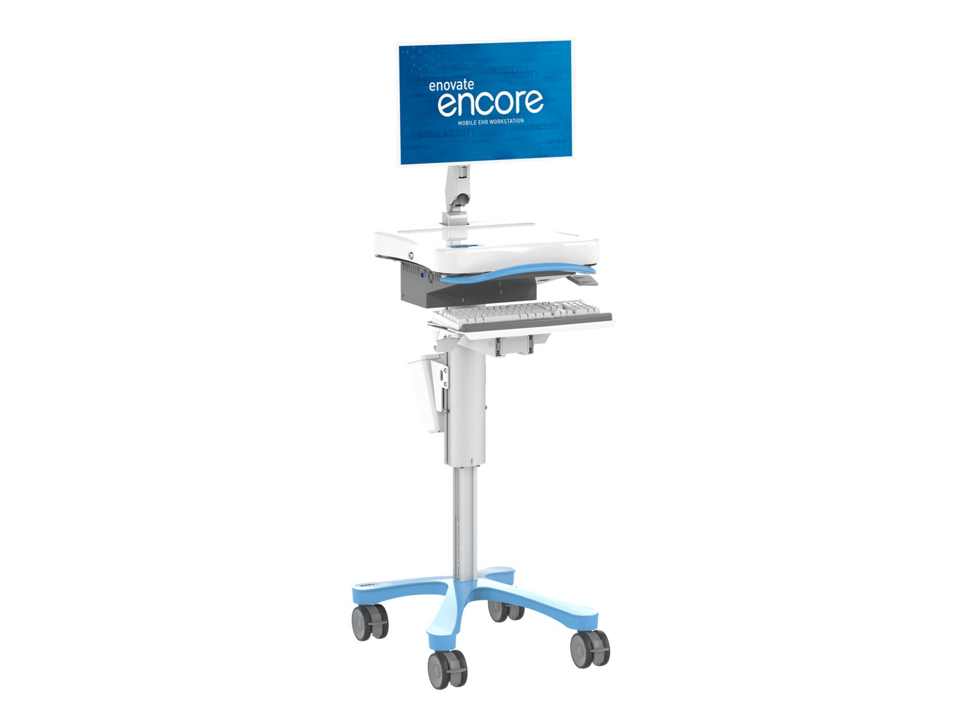 Enovate Medical Encore EcoFlex MobiusPower Plus Workstation, SightLine cart - for LCD display / keyboard / mouse / CPU -