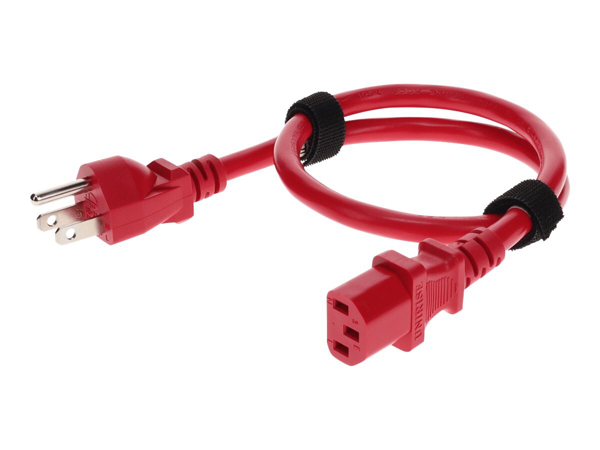 Proline 6ft NEMA 5-15P to C13 14AWG Red 100-250V Power Extension Cable