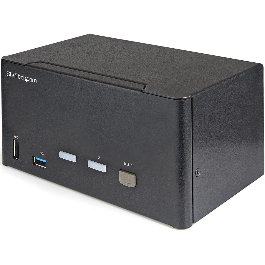StarTech.com 2 Port Triple Monitor DisplayPort KVM Switch, 4K 60Hz UHD HDR,