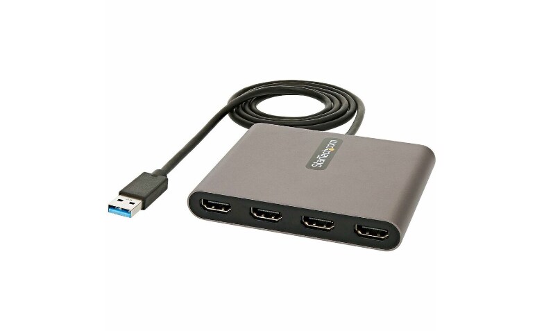 labyrint Gavmild Jabeth Wilson StarTech.com USB 3.0 to 4 HDMI Adapter - 1080p Quad Monitor External Video  Graphics Card - Windows - USB32HD4 - Monitor Cables & Adapters - CDW.com