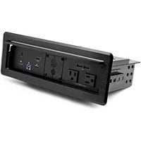 StarTech.com Conference Room Docking Station w/Power; Table Connectivity Box Universal Laptop Dock USB/AC charge