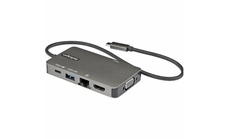 StarTech.com USB-C Multiport Adapter - USB C to 4K or VGA, 100W PD Passthrough, 3x USB 3.0, GbE - DKT30CHVPD2 - Docking & Port Replicators - CDW.com