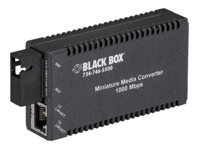 Black Box Miniature Media Converter - fiber media converter - 10Mb LAN, 100Mb LAN, GigE