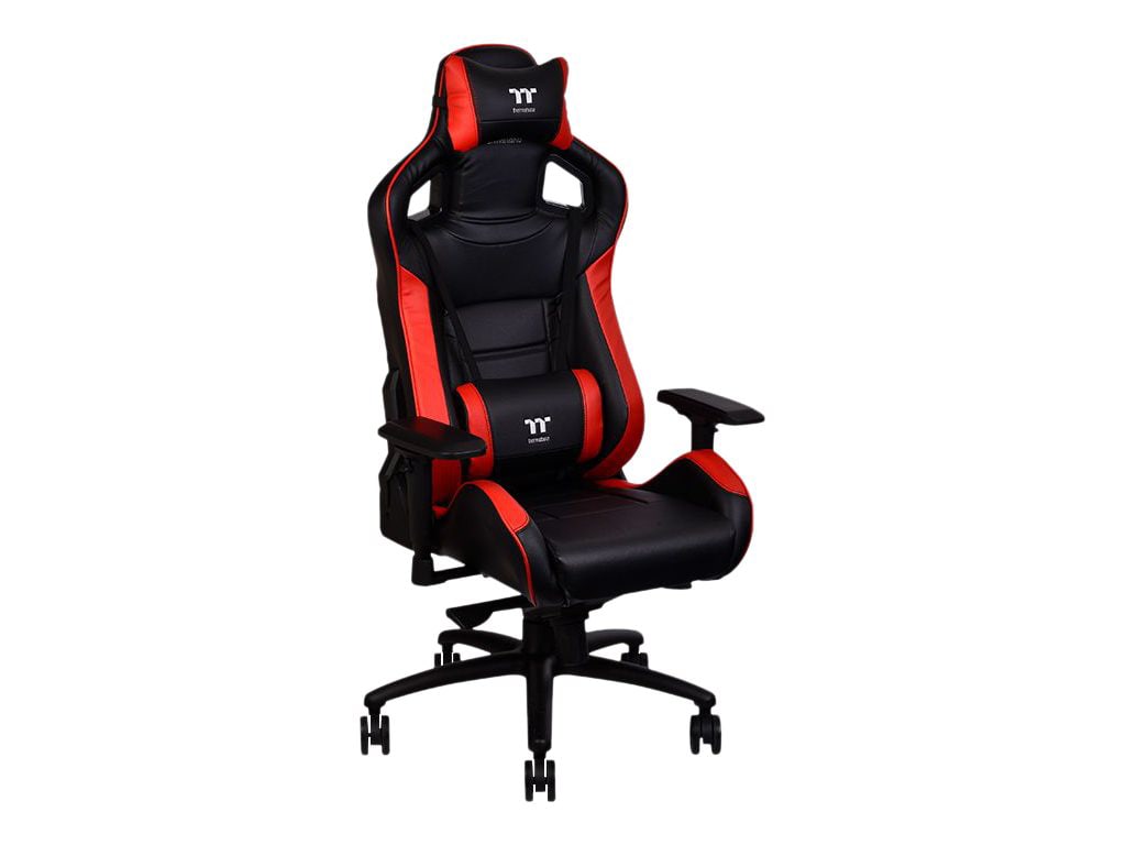 Thermaltake X-Fit - chair - high-density molded foam, PVC faux leather - black/red