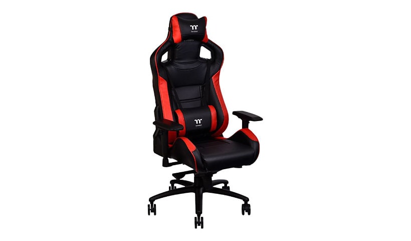 Thermaltake X-Fit - chair - high-density molded foam, PVC faux leather - black/red
