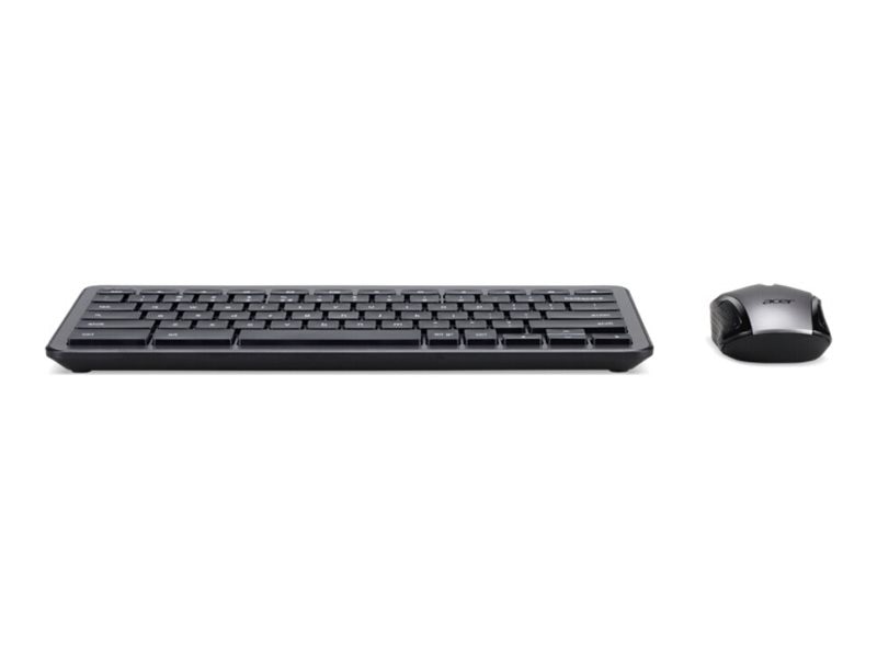 Acer Chrome Combo Set AAK970 - keyboard and mouse set - US International - black and silver Input Device