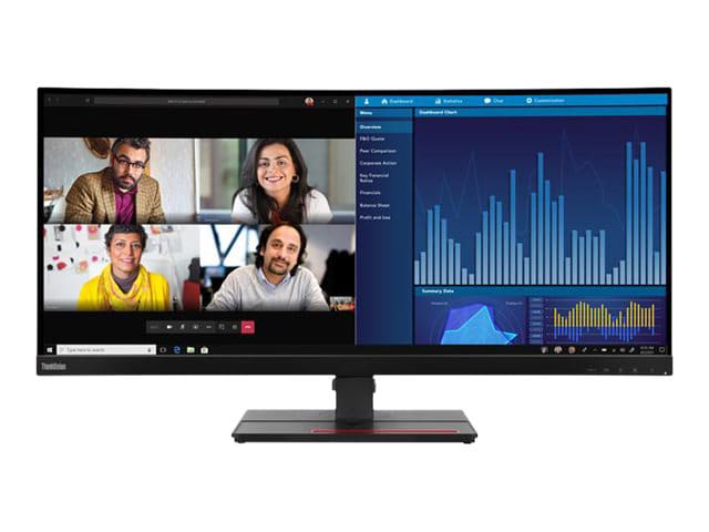 Lenovo ThinkVision P34w-20 - LED monitor - curved - 34" - with ThinkVision MC 50 monitor webcam