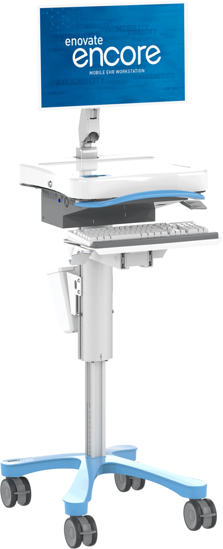 Enovate Medical Encore EcoFlex MobiusPower Workstation with SightLine Monitor Post