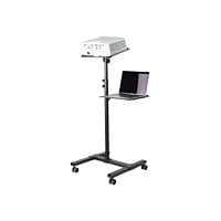 StarTech.com Mobile Projector and Laptop Stand/Cart, Heavy Duty Portable Projector Stand/Presentation Cart (22lb/shelf),