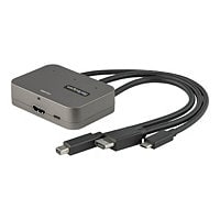 StarTech.com 3-in-1 Multiport to HDMI Adapter, 4K 60Hz USB-C, HDMI or Mini DP to HDMI Video Converter, Conference Room