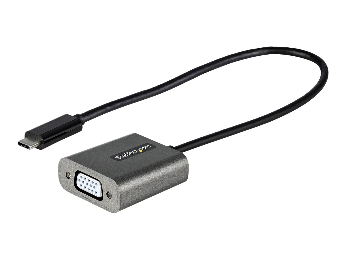 StarTech.com USB C to VGA Adapter - USB Type-C to VGA Converter - 12" Cable