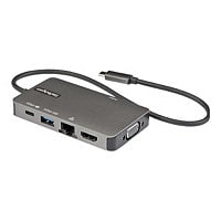 StarTech.com USB-C Multiport Adapter - USB C to 4K HDMI/VGA, PD, 3xUSB, GbE