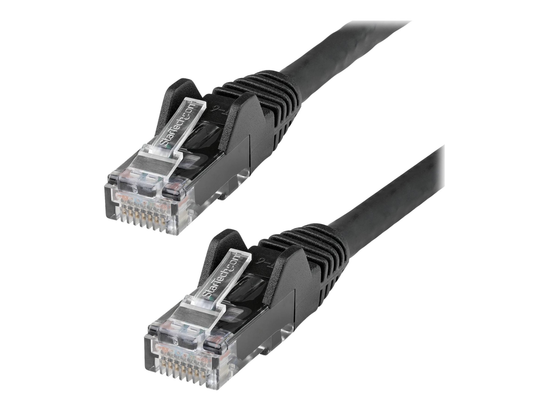 StarTech.com 25ft Black CAT6 Cable - LSZH Gigabit Ethernet Cable - Snagless CAT6 Patch Cord Network Cable - M/M