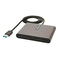 StarTech.com USB 3.0 to 4 HDMI Adapter, Quad Monitor External Graphics Card