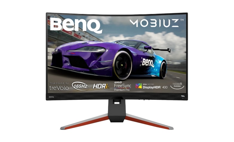 BenQ MOBIUZ EX3210R Curved Gaming Monitor 32 QHD 1440p 165Hz 1ms w/Remote  | HDRi | 1000R | Color Optimizer | Freesync Premium Pro | Eye-Care 