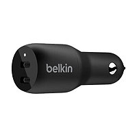 Belkin BOOST CHARGE Dual Charger adaptateur d'alimentation pour voiture - 24 pin USB-C - 36 Watt